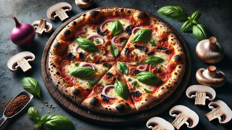 Mūsų kepamos neapolietiškos picos su&nbsp;grybais